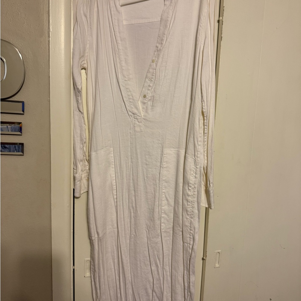 Vince Cream Button-Up Shirt